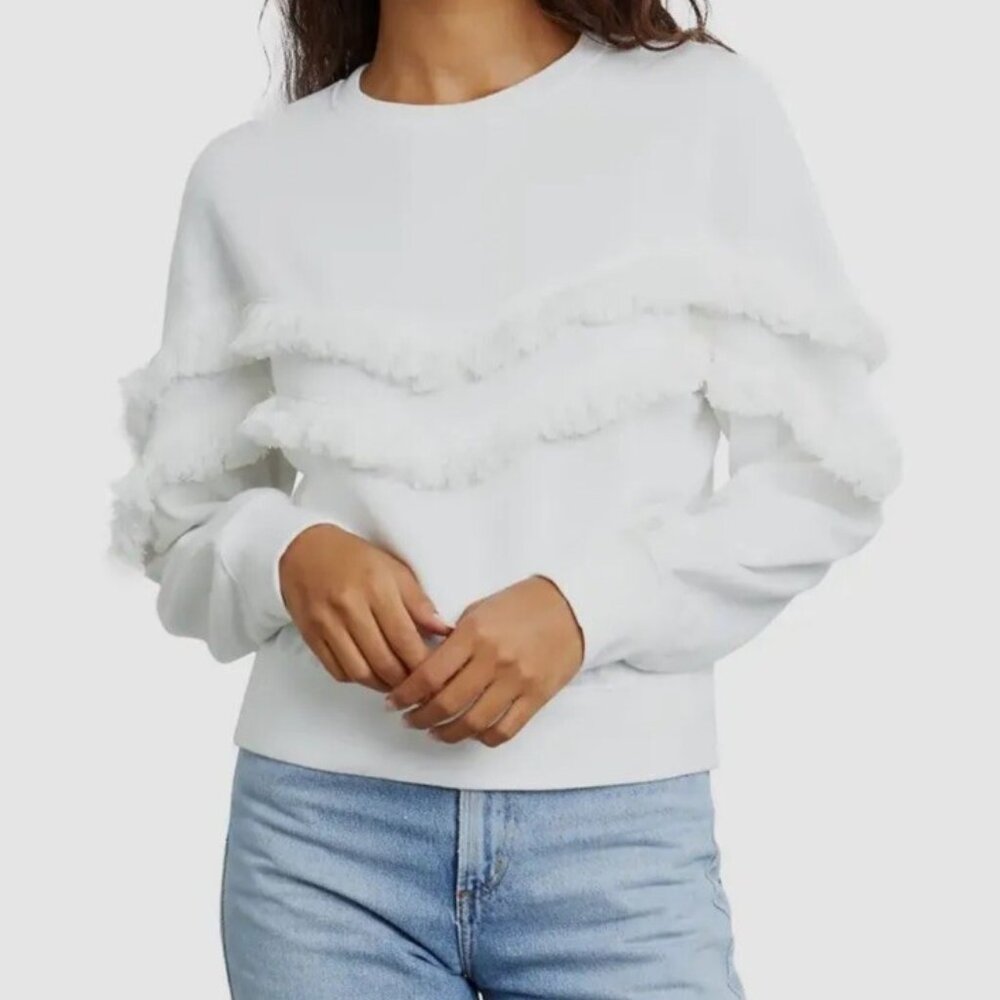 Fringe White Sweatshirt